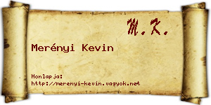 Merényi Kevin névjegykártya